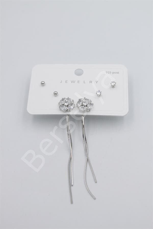 Çoklu Set Küpe - Gümüş