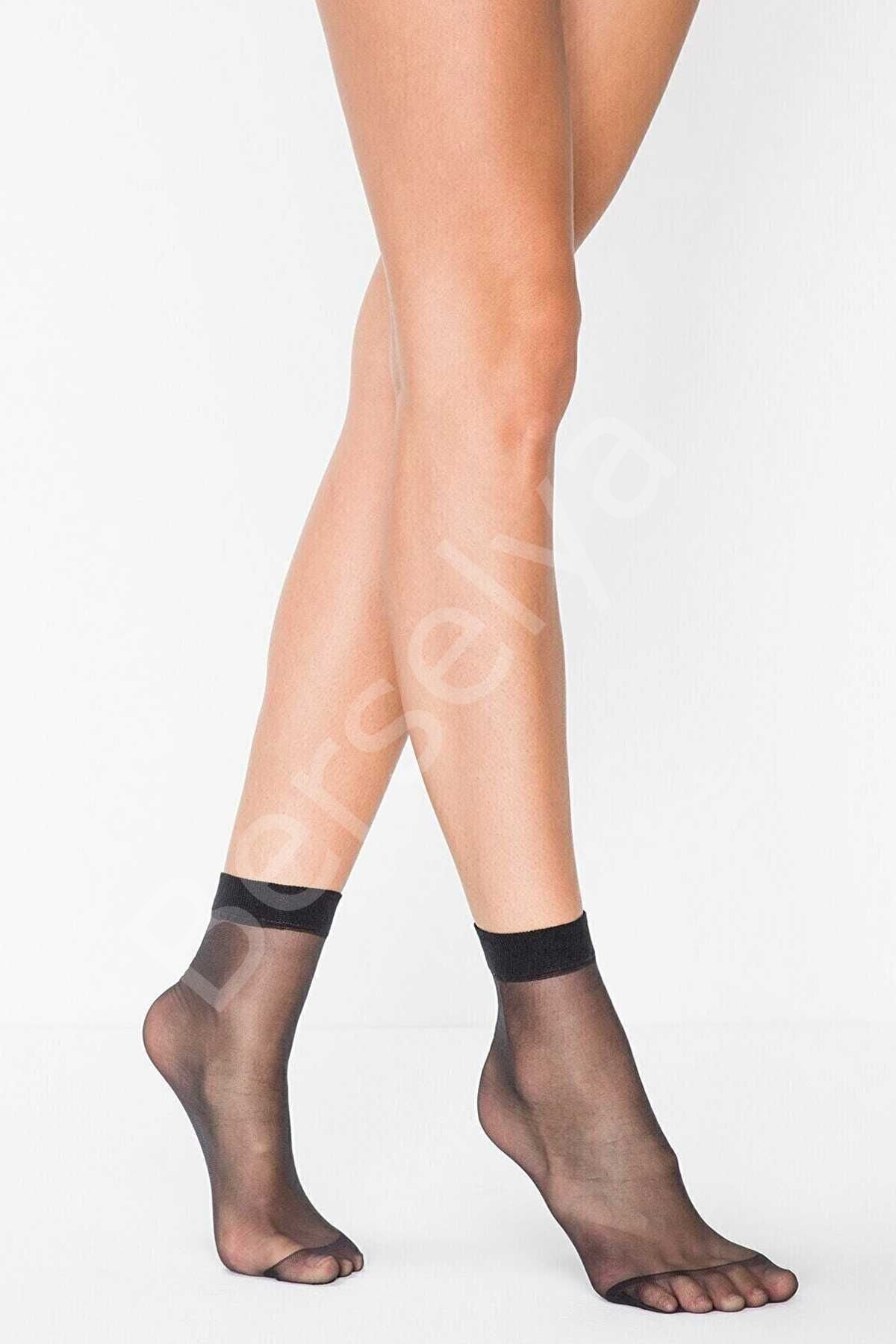 Kadın Ten Süper 15 Mat Soket Çorap Siyah