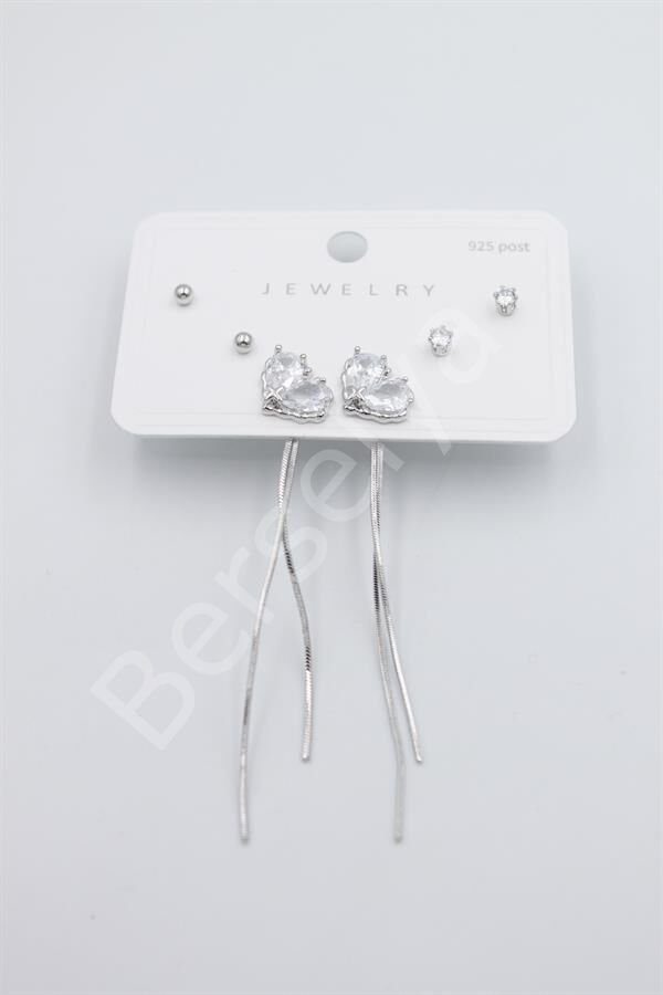 Çoklu Set Küpe - Gümüş