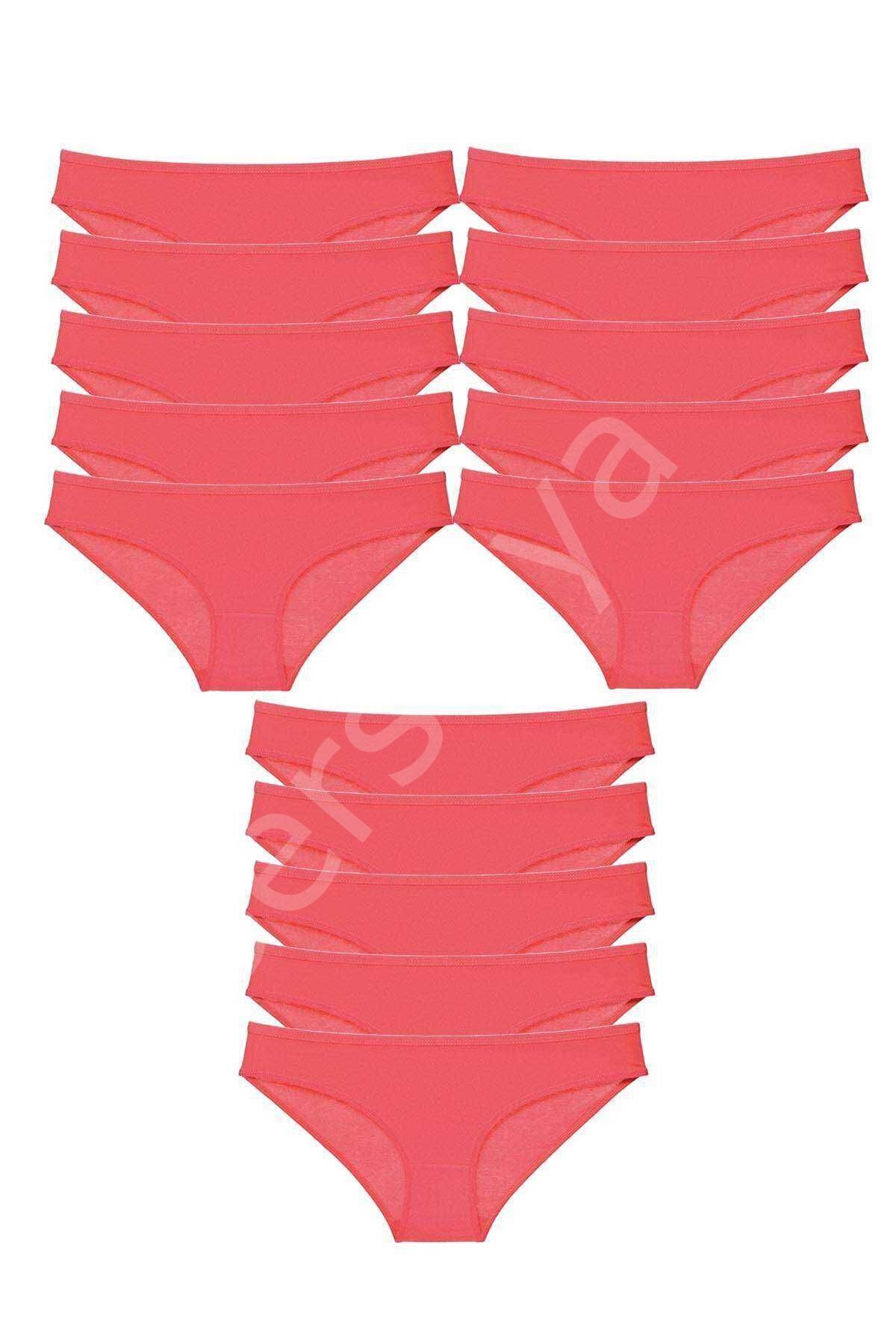 15 adet Süper Eko Set Likralı Kadın Slip Külot Fuşya