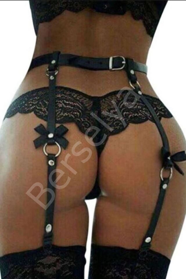 Arkadan Fiyonklı Jartiyer Tutturuculu Harnes Deri  700456