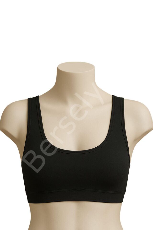 Siyah Mı Emay 1816 6'lı Pedli Kalın Askılı Alıştırma Sütyeni