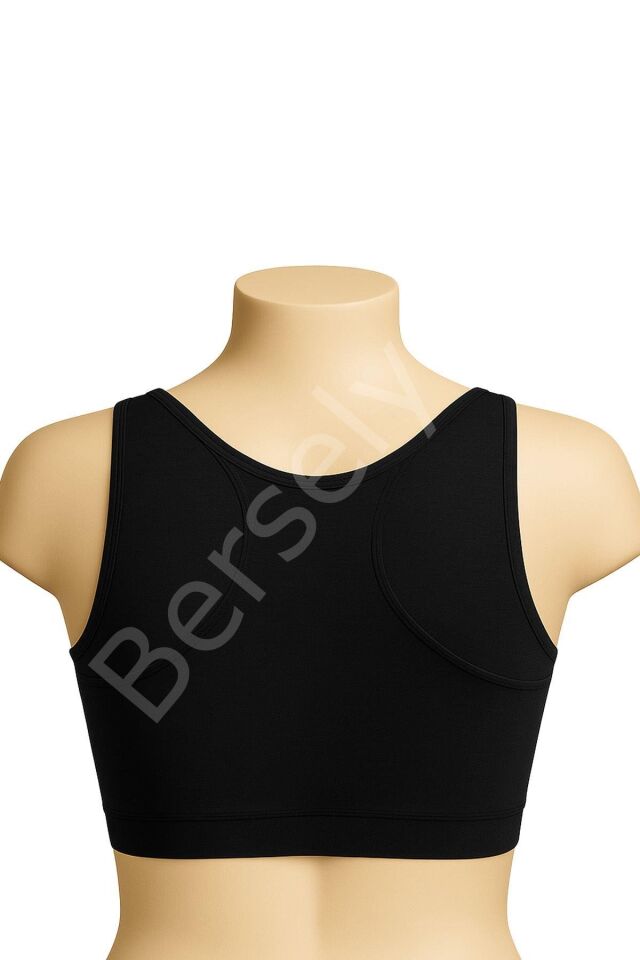 Siyah Mı Emay 1816 6'lı Pedli Kalın Askılı Alıştırma Sütyeni