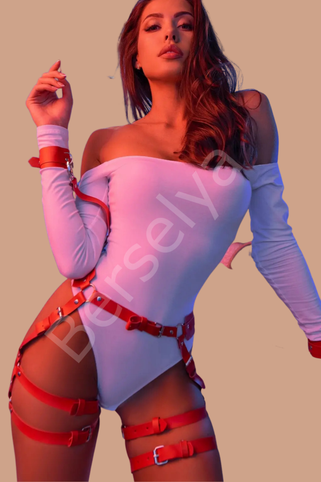 Kelepce Ve Jartiyerli Set Kırmızı  800703