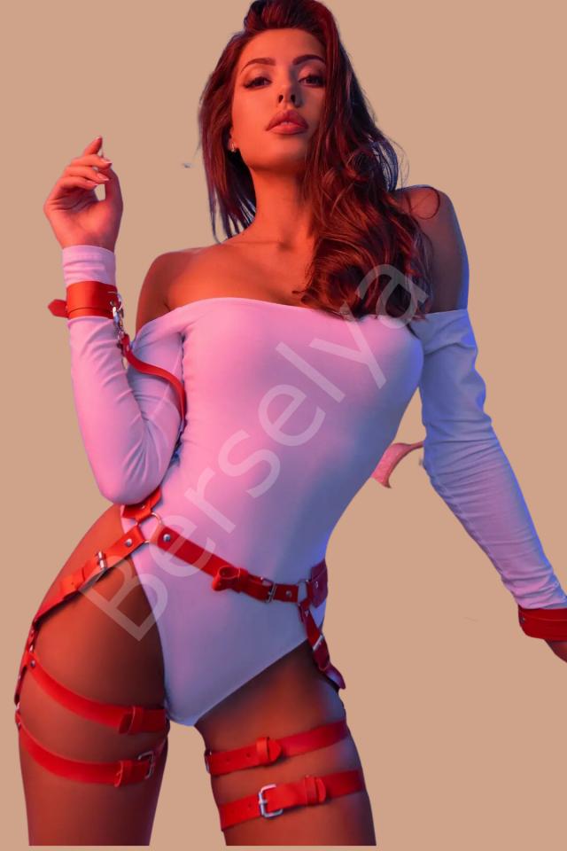 Kelepce Ve Jartiyerli Set Kırmızı  800703