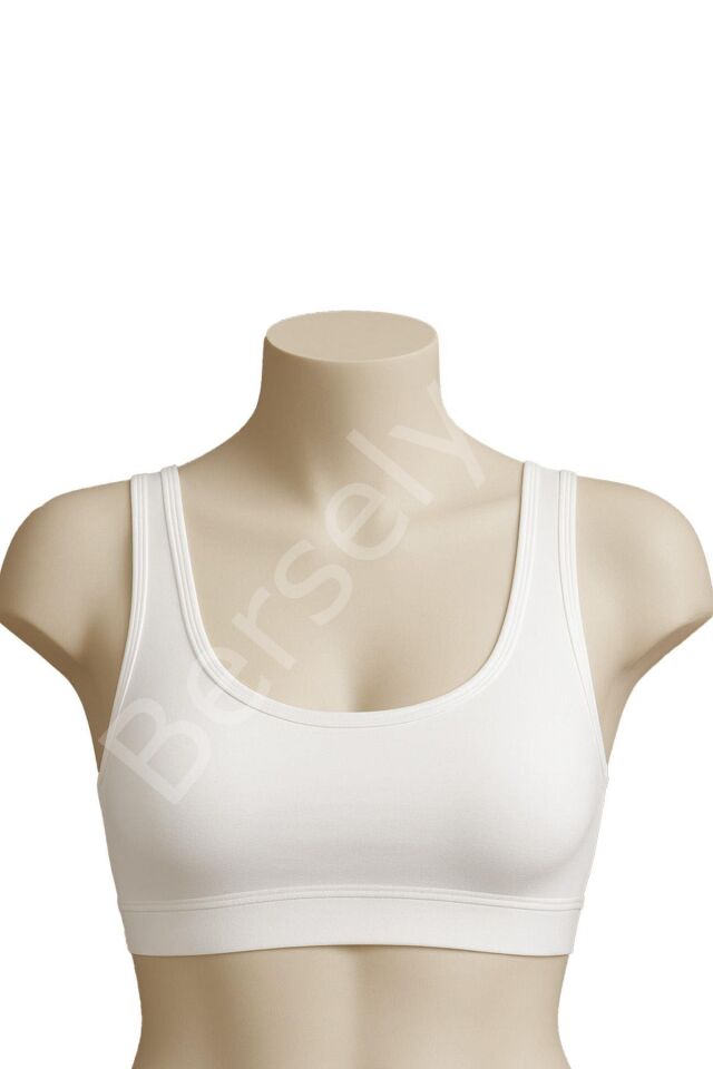 Beyaz Mı Emay 1816 6'lı Pedli Kalın Askılı Alıştırma Sütyeni