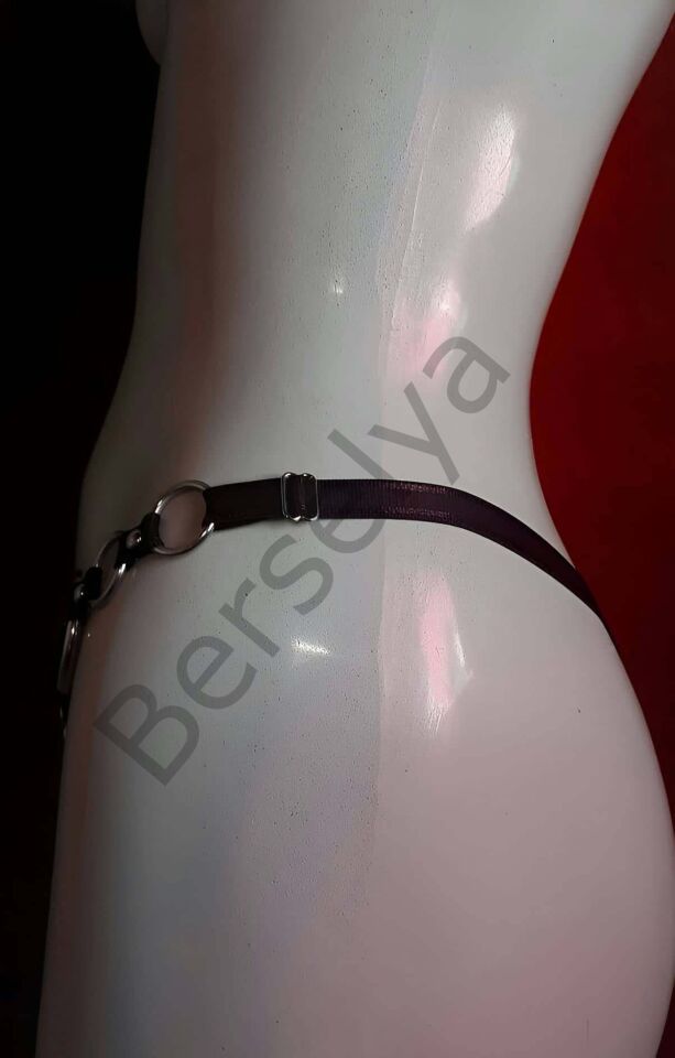 Lastik Tanga Harness - Seksi Harness Külot - Erotik Lastik Harness İç Çamaşırı - Brf572