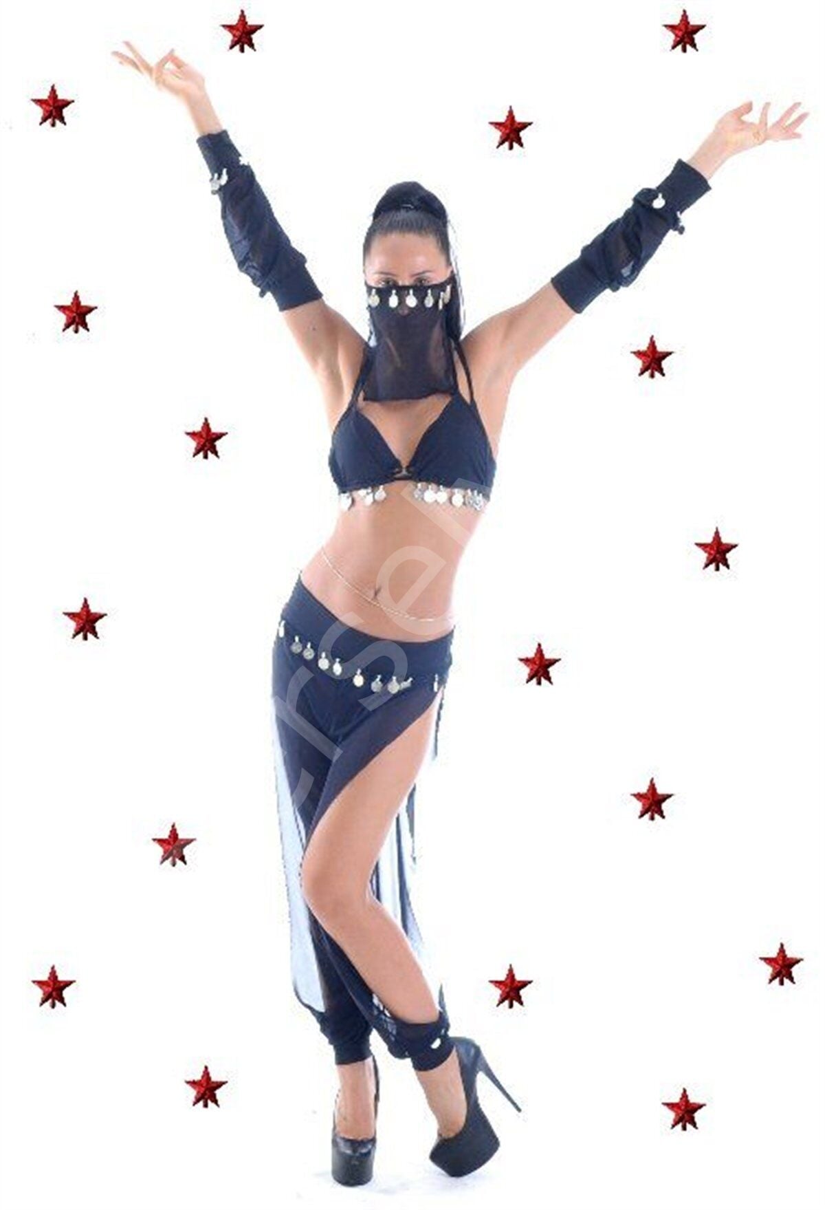 Terry Pau Tp1961371 Oryantal Dansöz Kıyafeti -  6 Parça