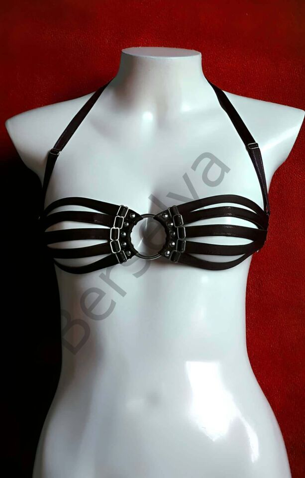 Lastik Sütyen Harness - Seksi Bayan Sütyen Lastik Harness - Seksi İç Giyim - Brf577