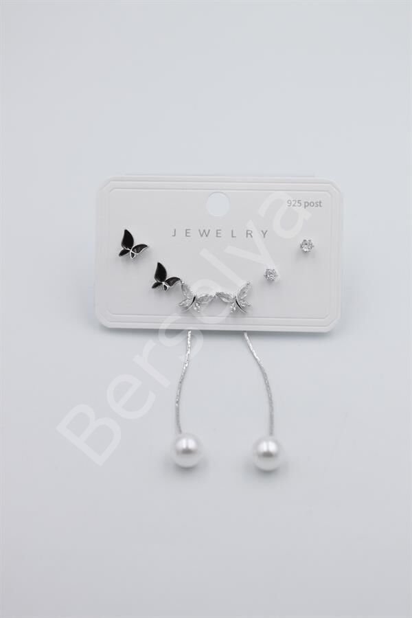 Çoklu Set Küpe - Gümüş