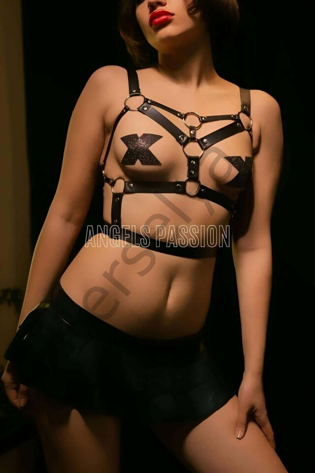 Seksi Göğüs Üzeri Şık Harness - Deri Kadın Harness - Kadın Deri İç Giyim - Brf580