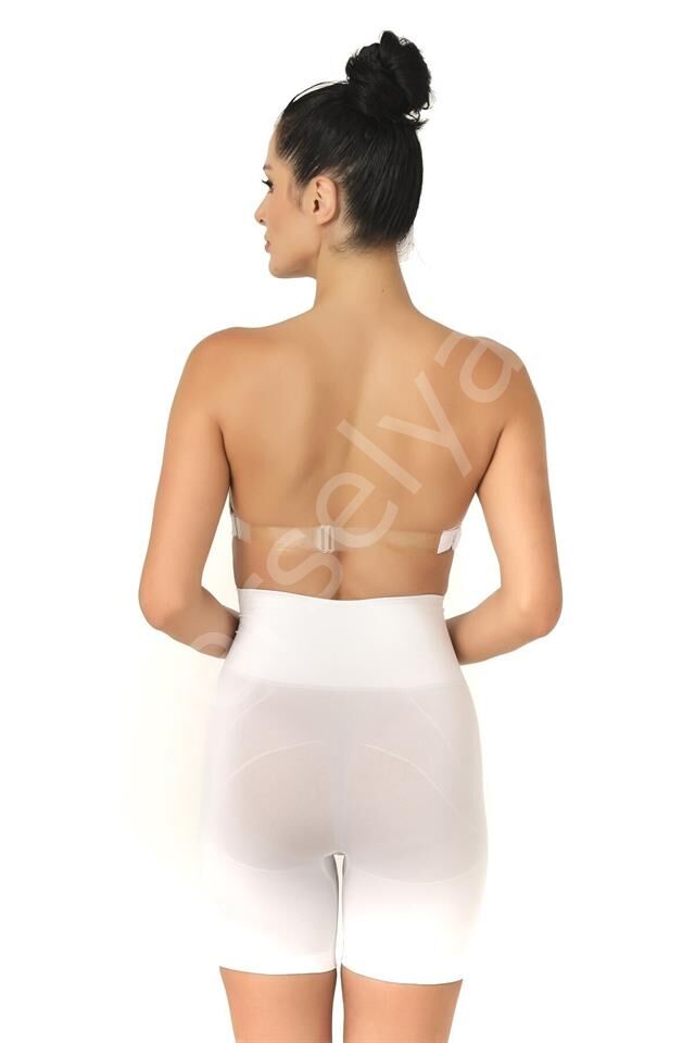 Beyaz Emay 2017 Düşük Bel Double Pantalon Korse
