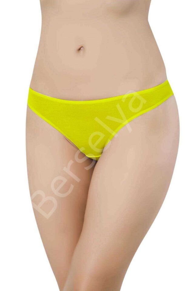 8 Adet Süper Eko Set Likralı Kadın Slip Külot Sarı Beyaz