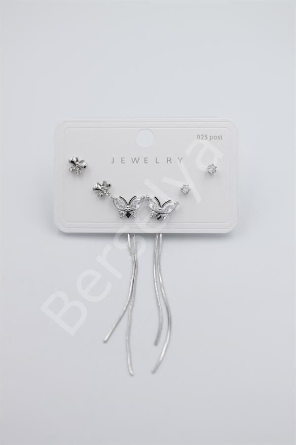 Çoklu Set Küpe - Gümüş