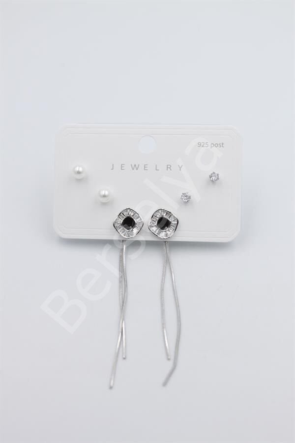 Çoklu Set Küpe - Gümüş