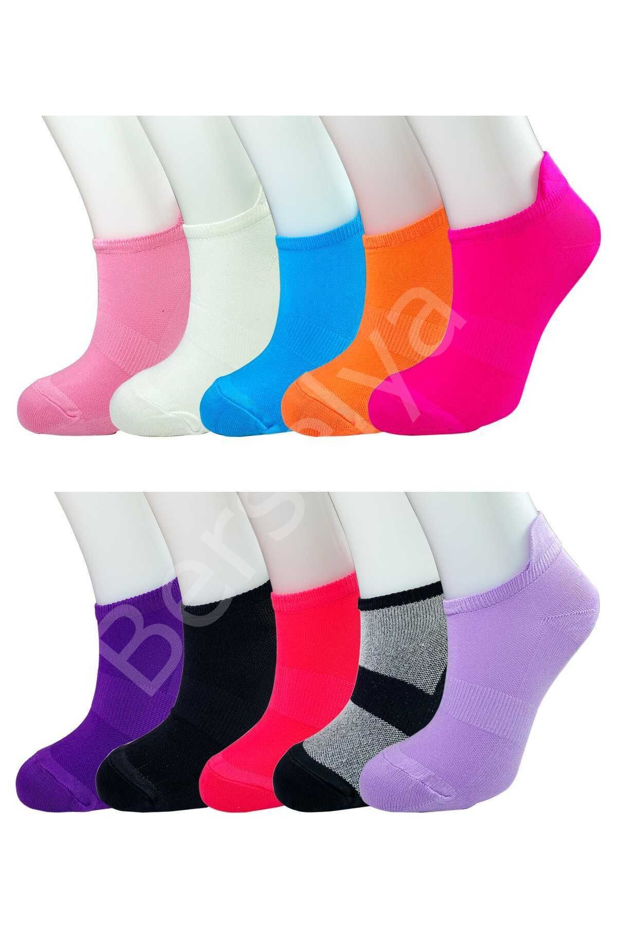 12 Adet Neon Parlak Renk Yumuşak Kadın Bilek Çorap