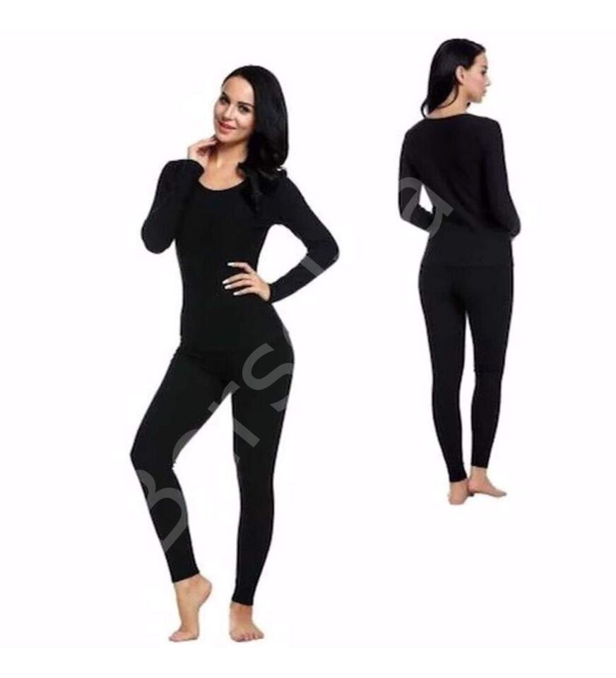 Kota Kadın Kışlık Termal Sıcak Tutan Tayt ve Fanila Takım 2'li Set Siyah 2XL-3XL