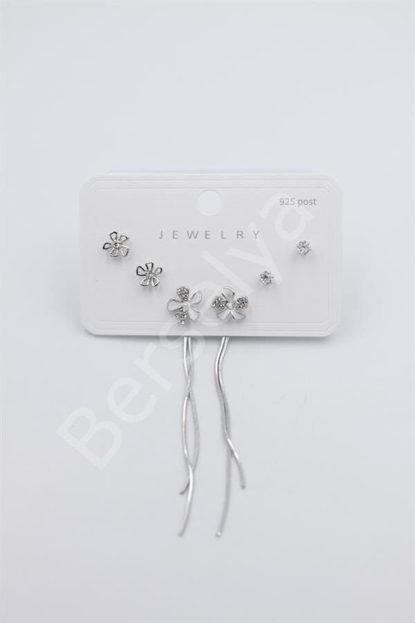 Çoklu Set Küpe - Gümüş