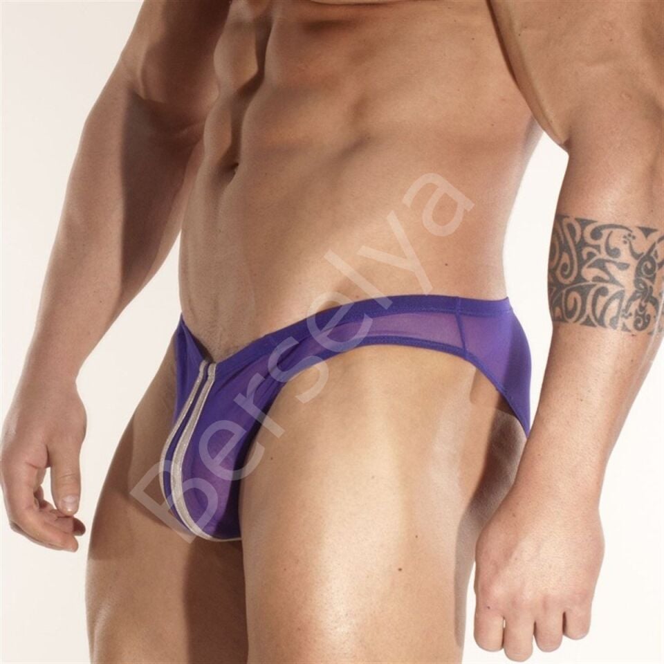 Şeritli Transparan Erkek  Slip