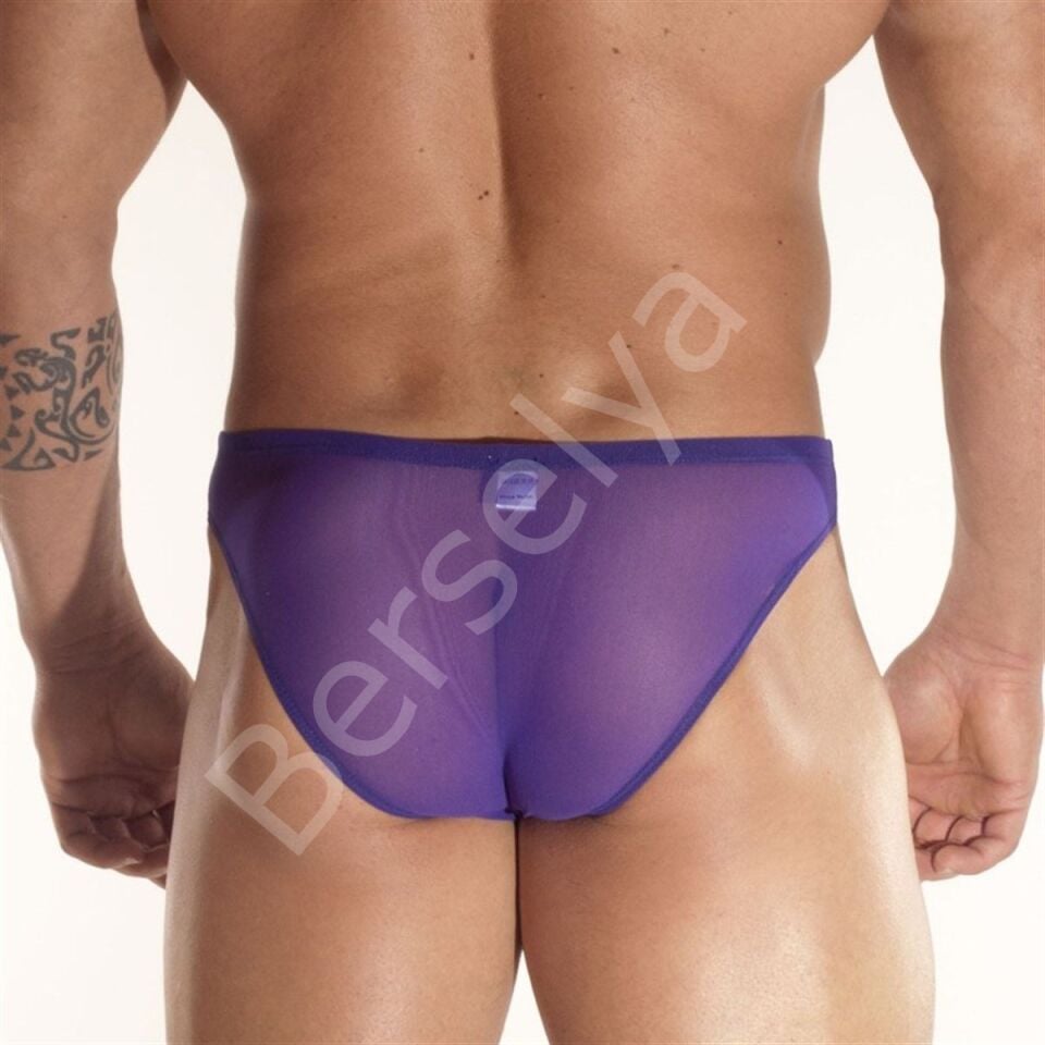 Şeritli Transparan Erkek  Slip