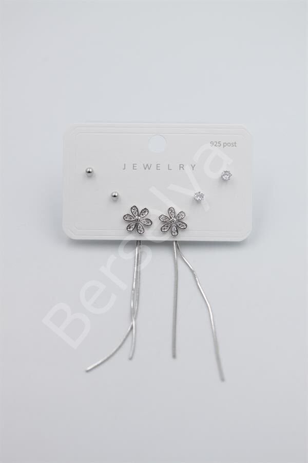 Çoklu Set Küpe - Gümüş