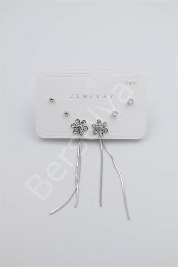 Çoklu Set Küpe - Gümüş