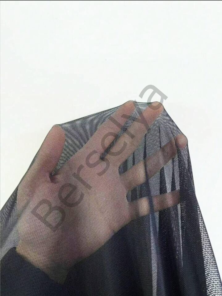 Fırfırlı Dantel İşlemeli Tül Fantezi Siyah Gecelik