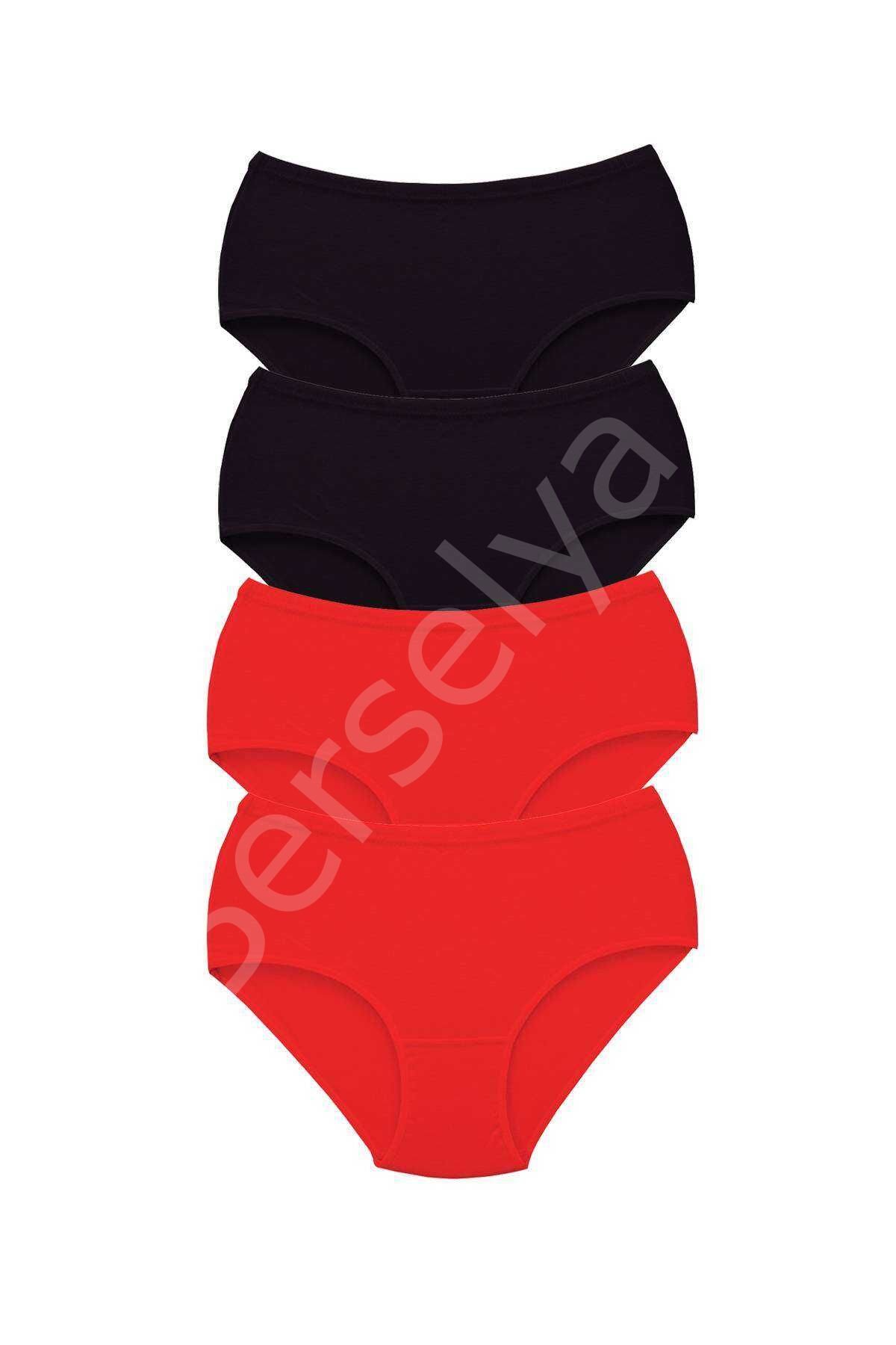 4 Adet Tutku Kadın Yüksek Bel Bato Kalın Lastik Külot S1