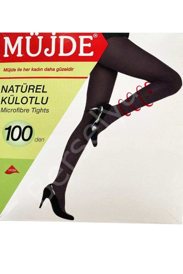 3 Adet Siyah 100 Denye Kalın Külotlu Çorap Opak Naturel Esnek L