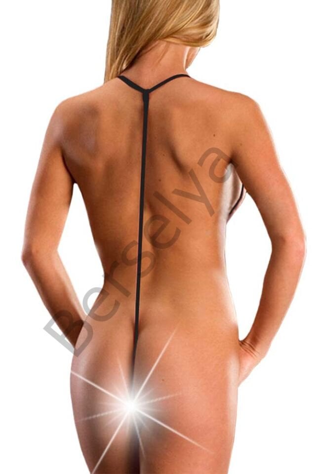 Özel Bölgesi Açık Siyah Fantazi Gecelik