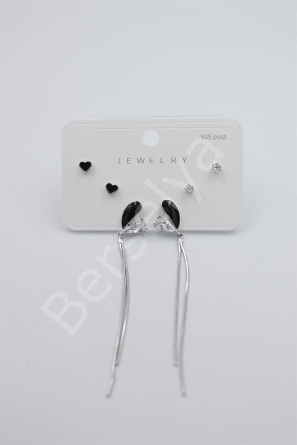 Çoklu Set Küpe - Gümüş