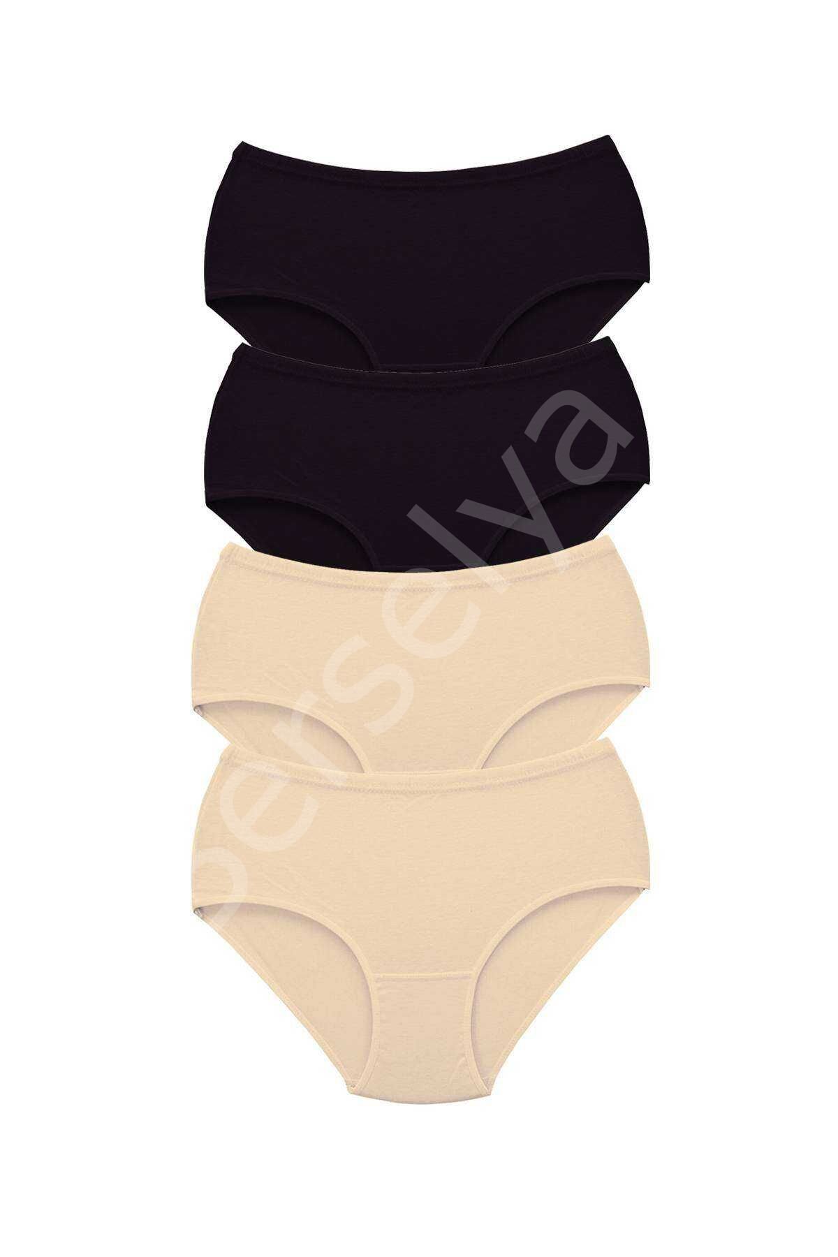 4 Adet Tutku Kadın Yüksek Bel Bato Kalın Lastik Külot S2
