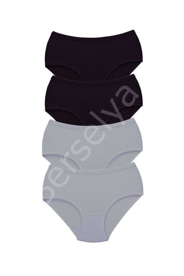 4 Adet Tutku Kadın Yüksek Bel Bato Kalın Lastik Külot S3