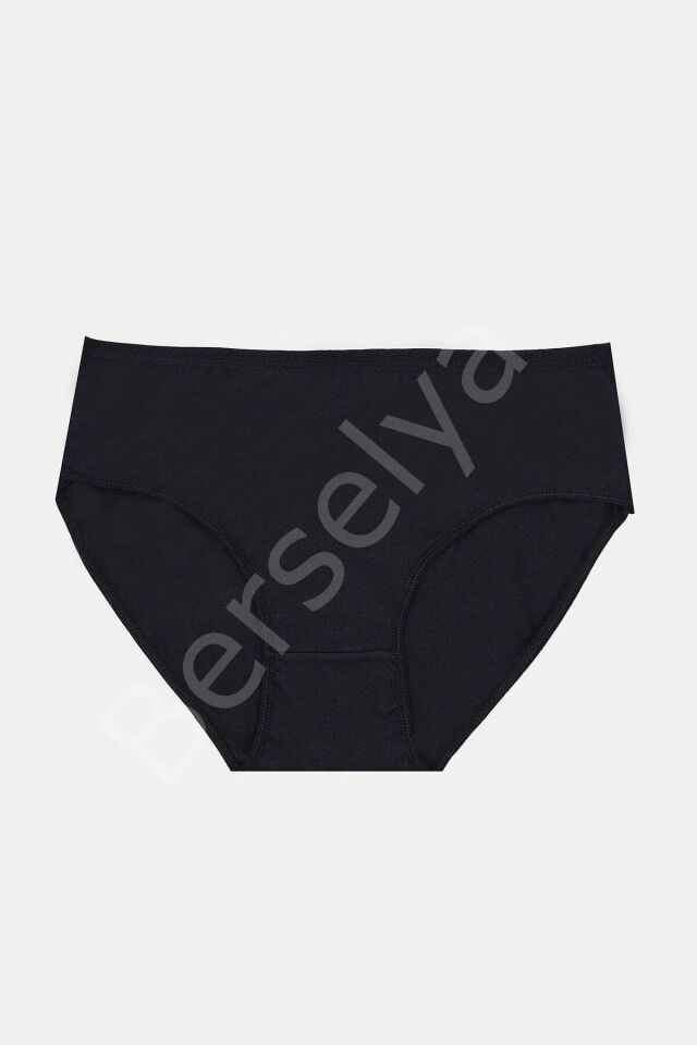 Büyük Beden Pamuklu Siyah Beyaz Ten Rengi 3'lü Külot