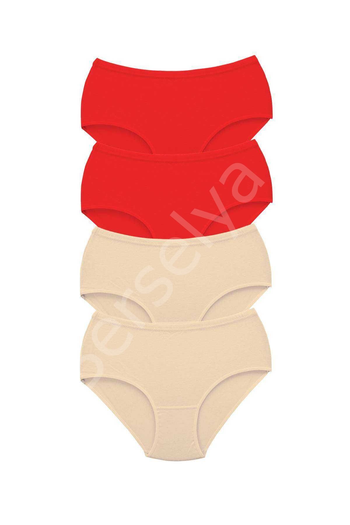 4 Adet Tutku Kadın Yüksek Bel Bato Kalın Lastik Külot S5