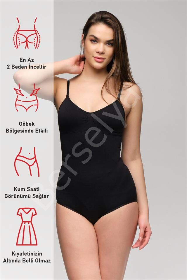 Siyah M Emay 1925 Soft Pedli Çıtçıtlı Body