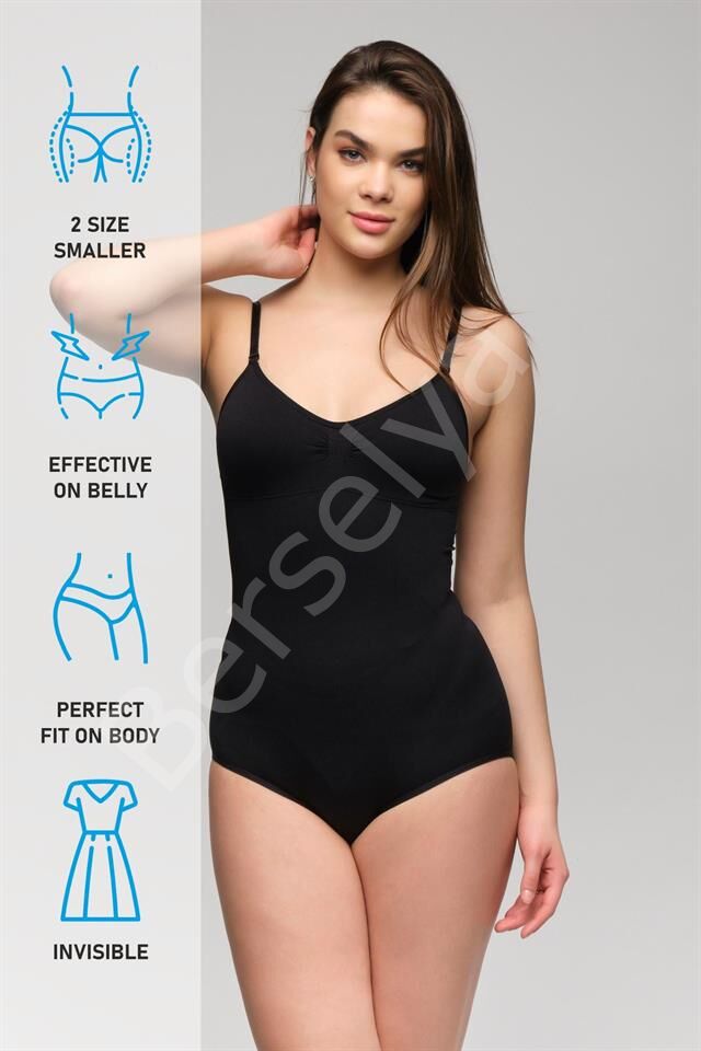 Siyah M Emay 1925 Soft Pedli Çıtçıtlı Body