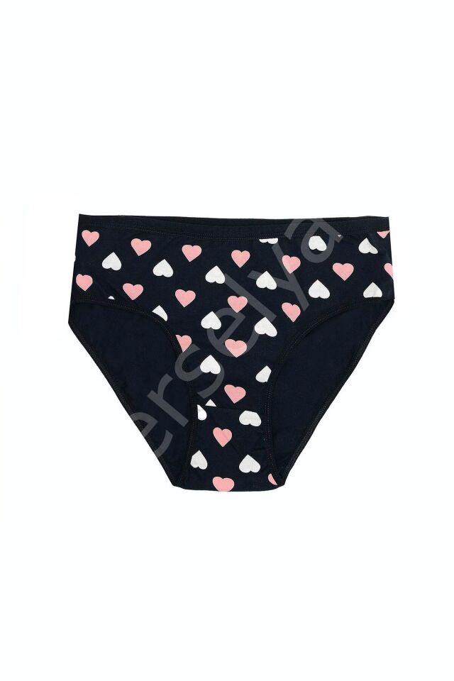 Büyük Beden Pamuklu Likralı Karışık Renkli 3'lü Külot