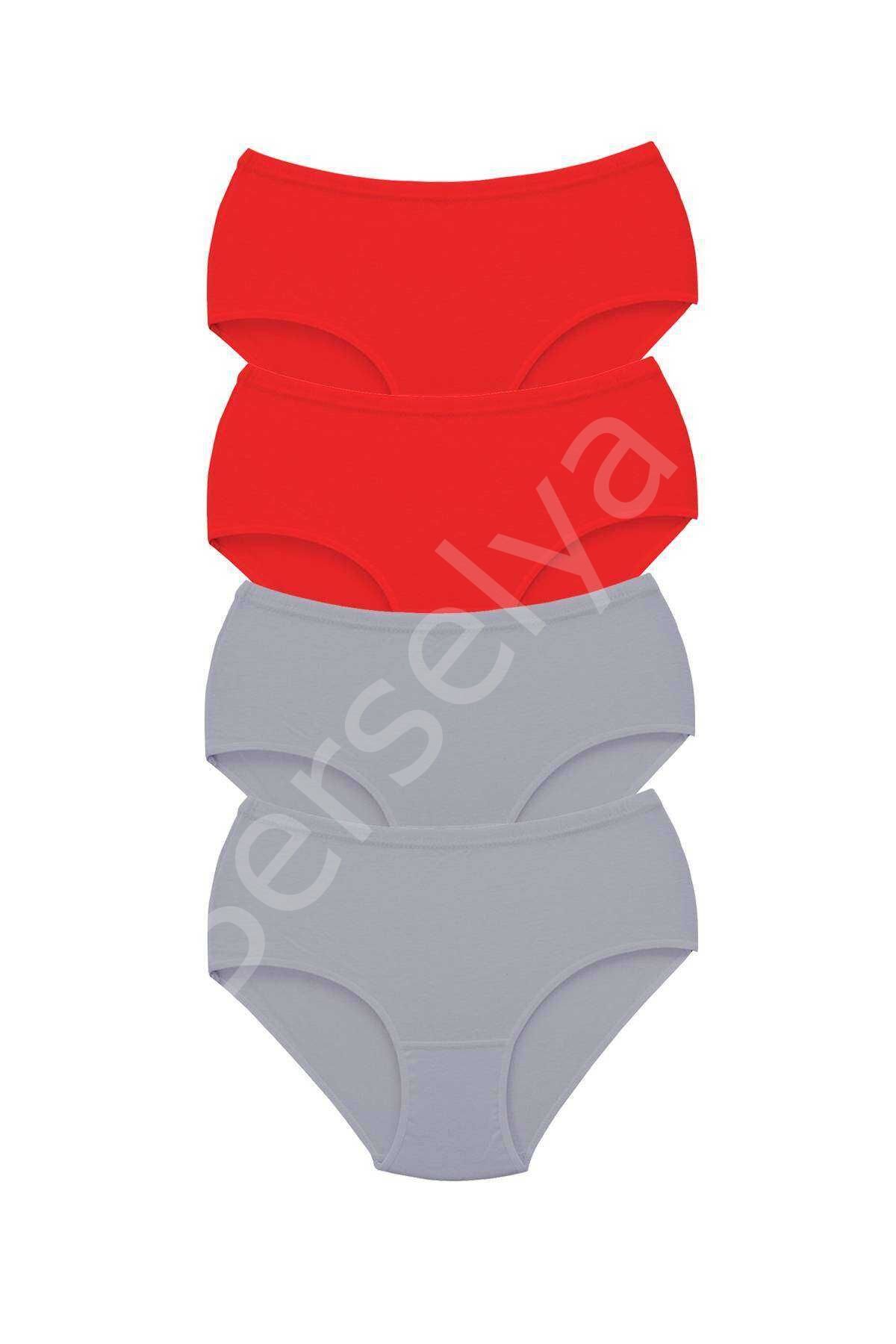 4 Adet Tutku Kadın Yüksek Bel Bato Kalın Lastik Külot S6