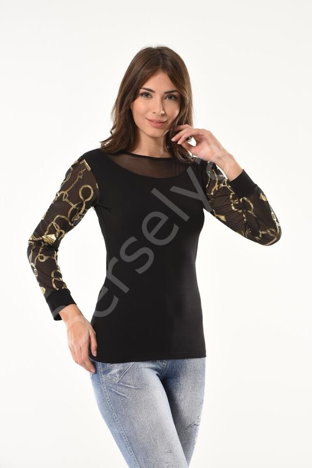 Varak Desenli Uzun Kol Body 144