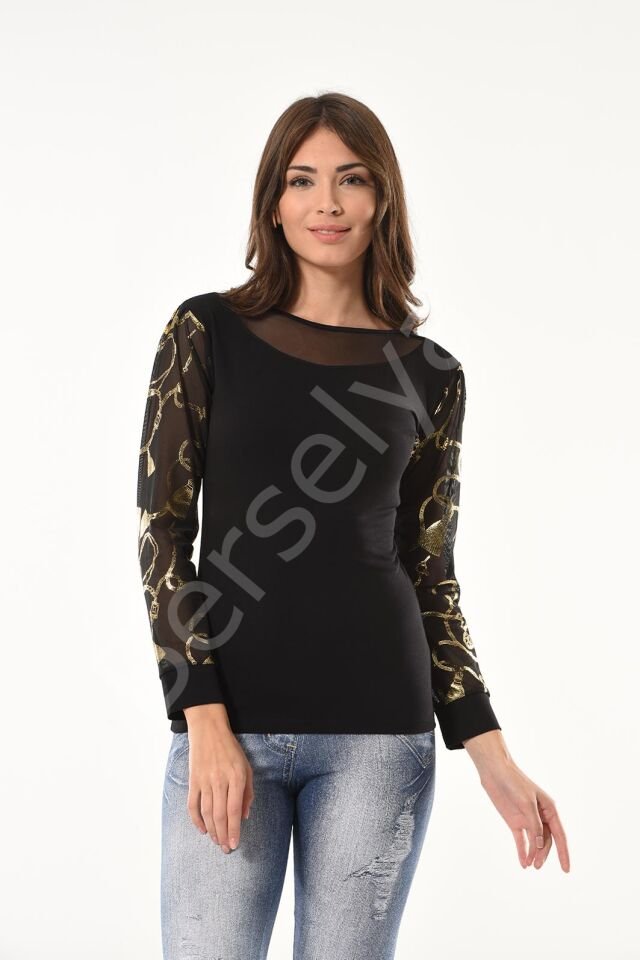Varak Desenli Uzun Kol Body 144