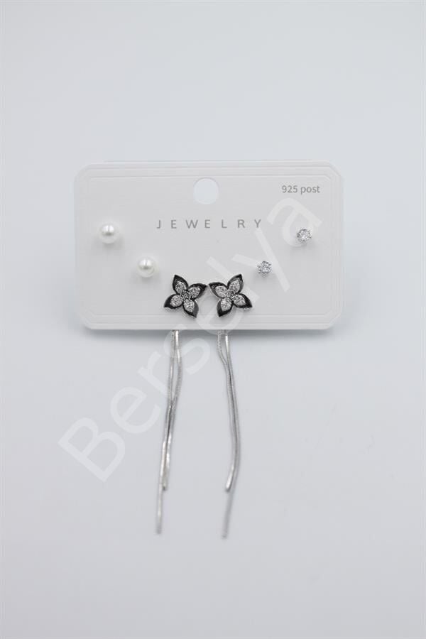 Çoklu Set Küpe - Gümüş