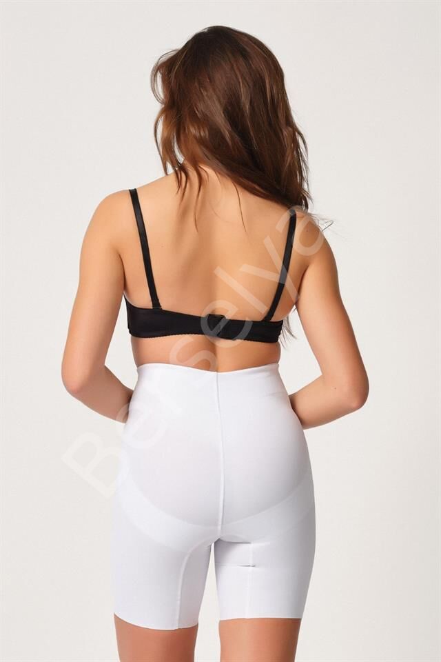 Beyaz Emay 2816 Yüksek Bel Boxer Lazer Korse