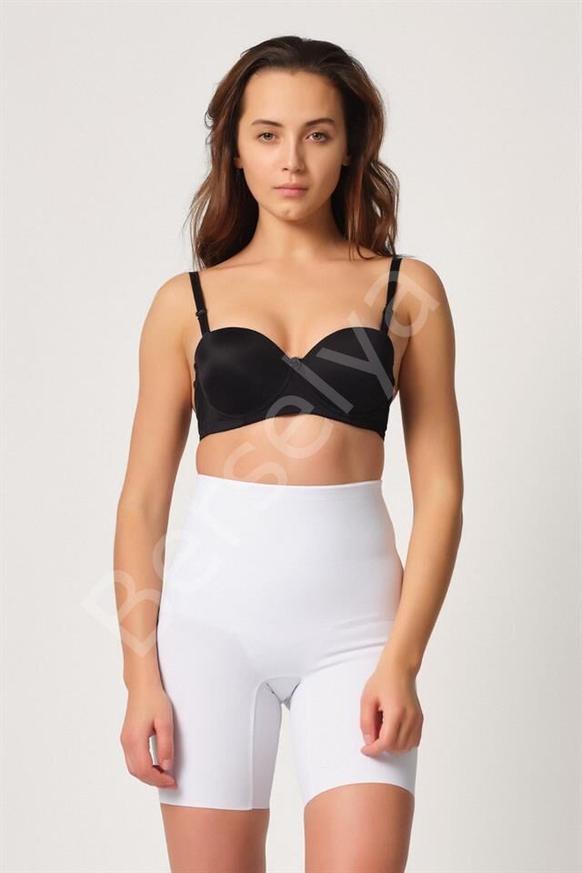 Beyaz Emay 2816 Yüksek Bel Boxer Lazer Korse