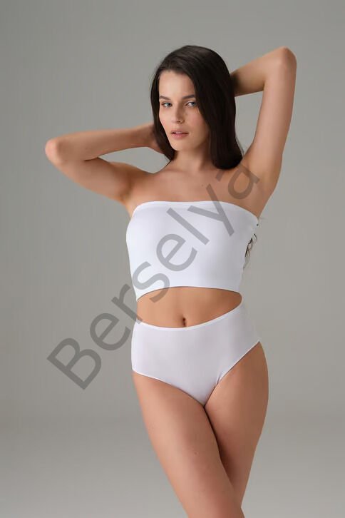 Kadın Pamuk Straplez Beyaz 9133