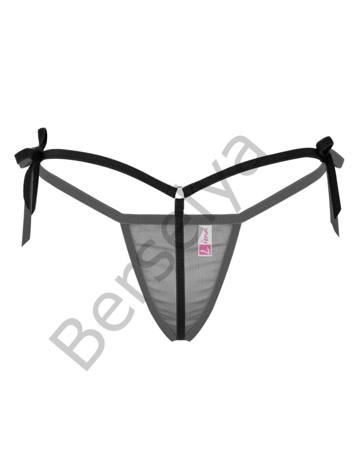 Fantazi İç Giyim Kadın Siyah Fantezi String Tanga