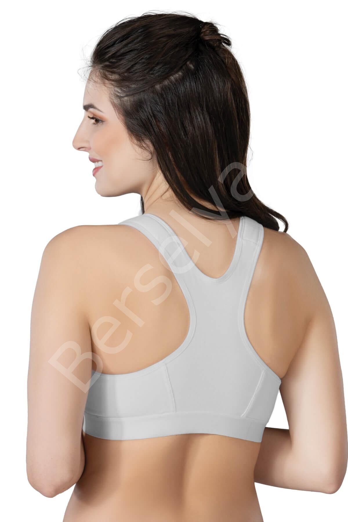 Gri Mı Emay 184 B Önden Fermuarlı Sporcu Penye Sütyen