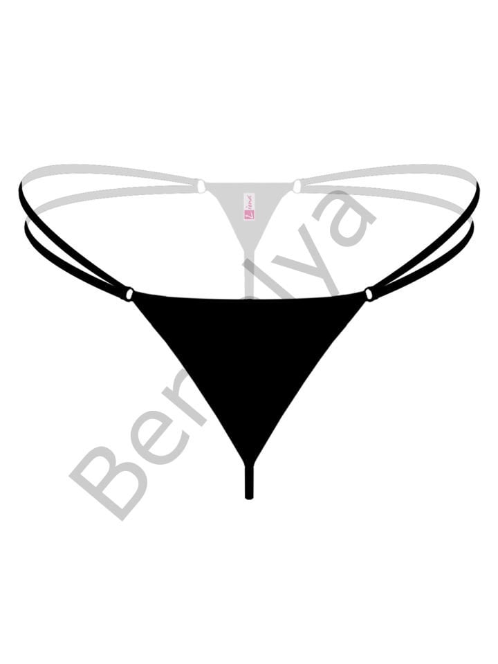 Fantazi İç Giyim Seksi İç Çamaşırı Kadın Siyah Külot