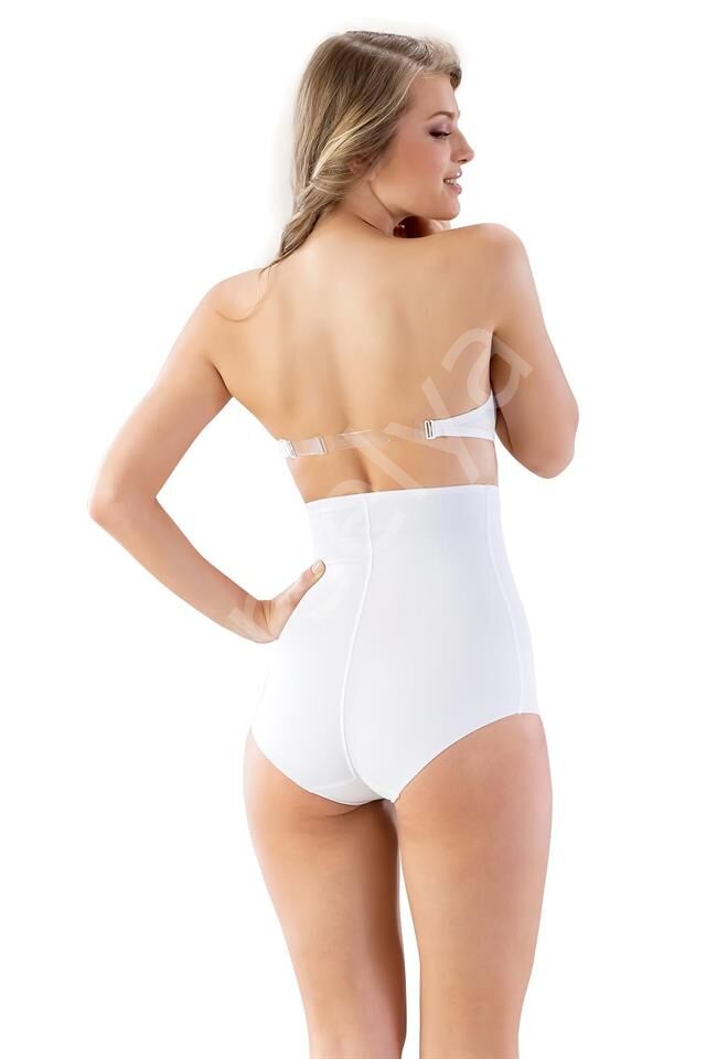 Beyaz Emay 2813 Yüksek Bel Slip Lazer Korse