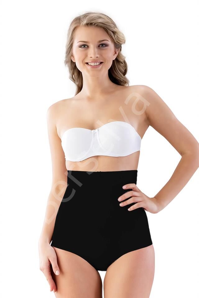 Siyah Emay 2813 Yüksek Bel Slip Lazer Korse